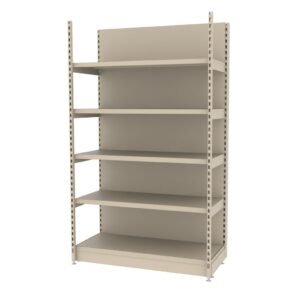 Zdjęcie produktu: Regał sklepowy wzmocniony przyścienny MAGO H-210 cm L-128 cm G-68 cm moduł bazowy kremowy