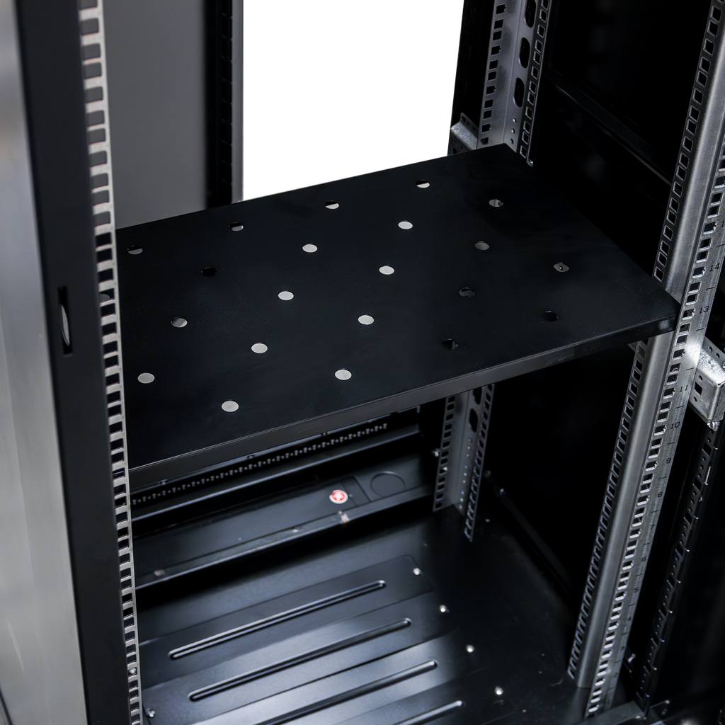 Szafa Rack na elektronikę Mega-M 19″ 22U wisząca 60x60 cm czarna MTP002983