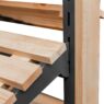 Wyspa na owoce i warzywa z regulowaną półką Mega-M H-147 cm L-126 cm G-166 cm klon