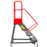 Drabina magazynowa przejezdna pomost magazynowy Mega-M H-102 cm 4 stopnie hamulec schodkowy