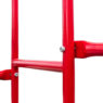 Drabina magazynowa przejezdna pomost magazynowy Mega-M H-102 cm 4 stopnie hamulec schodkowy