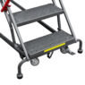 Drabina magazynowa przejezdna pomost magazynowy Mega-M H-102 cm 4 stopnie hamulec schodkowy