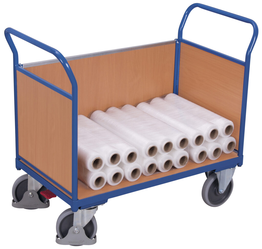 Wózek platformowy trzy burty VARIOFIT VF 600302 nośność 500 kg