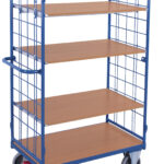 Zdjęcie produktu: Wózek wysoki trzy półki VARIOFIT VF 800216 ściany boczne kratowane nośność 500 kg