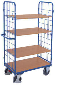 Zdjęcie produktu: Wózek wysoki trzy półki VARIOFIT VF 500236 ściany boczne kratowane nośność 400 kg