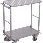 Zdjęcie produktu: Wózek aluminiowy z dwoma składanymi pałąkami VARIOFIT VF 450813 dwie półki nośność 150 kg