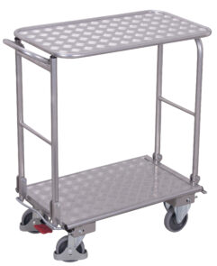 Zdjęcie produktu: Wózek aluminiowy z dwoma składanymi pałąkami VARIOFIT VF 450813 dwie półki nośność 150 kg