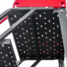 Drabina magazynowa przejezdna pomost magazynowy Mega-M H-102 cm 4 stopnie hamulec schodkowy