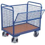 Zdjęcie produktu: Wózek platformowy cztery burty siatkowane otwierany VARIOFIT VF 700404 nośność 500 kg