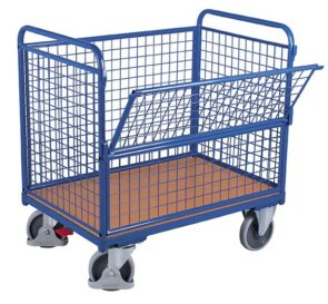 Zdjęcie produktu: Wózek platformowy cztery burty siatkowane otwierany VARIOFIT VF 700404 nośność 500 kg