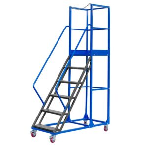 Zdjęcie produktu: Drabina magazynowa przejezdna pomost magazynowy Mega-M STANDARD H-150 cm 6 stopni