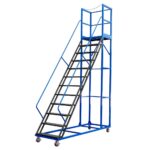 Zdjęcie produktu: Drabina magazynowa przejezdna pomost magazynowy Mega-M STANDARD H-300 cm 12 stopni