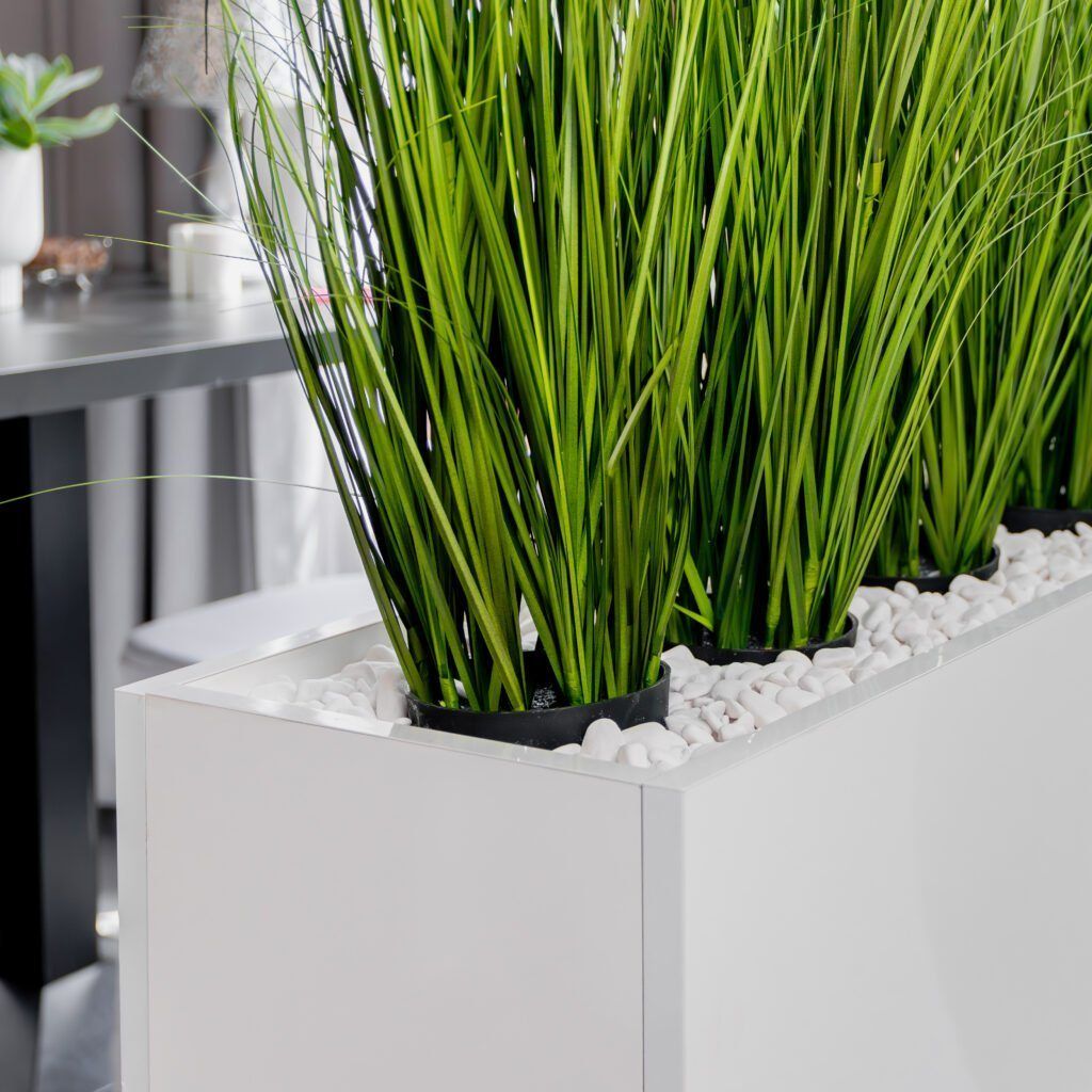 Skrzynia kwiatowa Mega-M biel Mirror Gloss