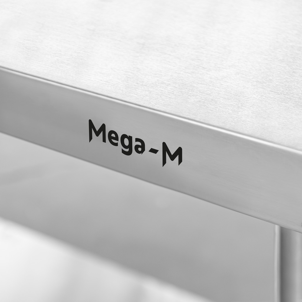 Stół gastronomiczny ze stali nierdzewnej centralny z półką Mega-M STANDARD 140x60x85 cm