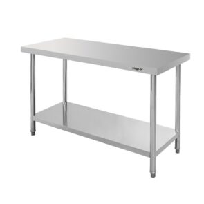 Zdjęcie produktu: Stół gastronomiczny ze stali nierdzewnej centralny z półką Mega-M STANDARD 140x60x85 cm