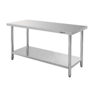 Zdjęcie produktu: Stół gastronomiczny ze stali nierdzewnej centralny z półką Mega-M STANDARD 160x70x85 cm
