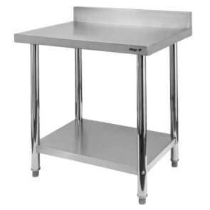 Zdjęcie produktu: Stół gastronomiczny ze stali nierdzewnej przyścienny z półką Mega-M STANDARD 80x70x85 cm
