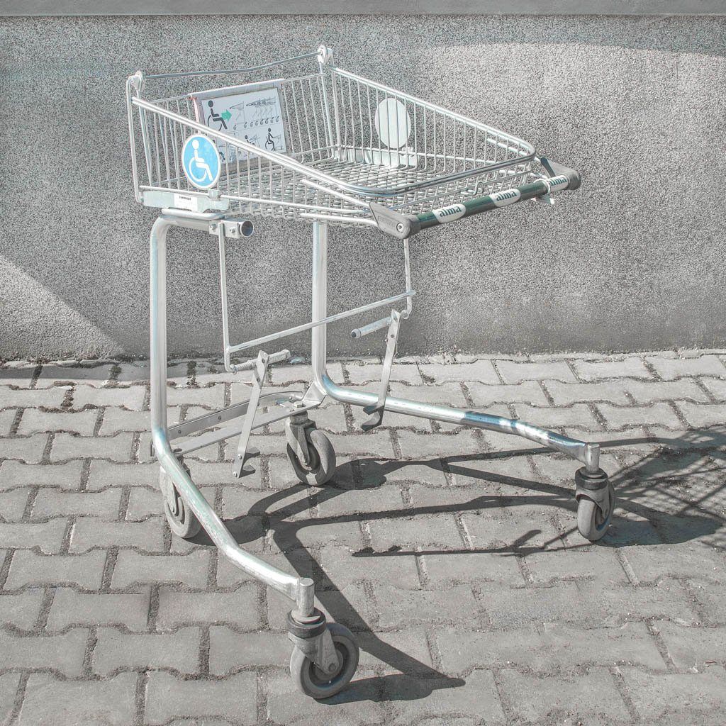 Wózek sklepowy zakupowy inwalidzki WANZL S-85 cm