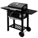 Zdjęcie produktu: Grill ogrodowy węglowy z pokrywą Mega-M 2 x stolik boczny 42x30 cm