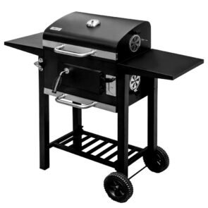 Zdjęcie produktu: Grill ogrodowy węglowy z pokrywą Mega-M 2 x stolik boczny 42x30 cm