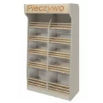 Zdjęcie produktu: Regał na pieczywo Mega-M H-200 cm L-100 cm G-50 cm plexi oświetlenie LED popiel