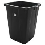 Zdjęcie produktu: Wkład do kosza na śmieci plastikowy 90L H-61 cm L-49 cm G-51 cm czarny