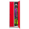 Szafka BHP ubraniowa Mega-M pracownicza 2-drzwiowa S-60 cm szaraczerwony front MTP003825