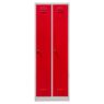 Szafka BHP ubraniowa Mega-M pracownicza 2-drzwiowa S-60 cm szaraczerwony front MTP003825