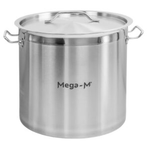 Zdjęcie produktu: Garnek ze stali nierdzewnej AISI 443 wysoki z pokrywką Mega-M PRO 25L 32x32 cm