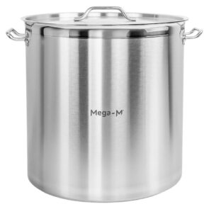 Zdjęcie produktu: Garnek ze stali nierdzewnej AISI 443 wysoki z pokrywką Mega-M PRO 98L 50x50 cm