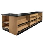 Zdjęcie produktu: Lada sklepowa sprzedażowa Mega-M H-87 cm L-360 cm G-60 cm dąb amerykański