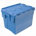 Zdjęcie produktu: Pojemnik kurierski transportowy gniazdowy Mega-M zamykany 40x30x30,6 cm plastikowy niebieski