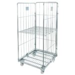 Zdjęcie produktu: Rollkontener (rollcage, rollbox) wózek siatkowy transportowy Mega-M Universal trzy ściany jedna półka ocynkowany