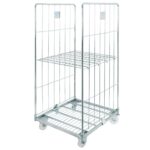 Zdjęcie produktu: Rollkontener (rollcage, rollbox) wózek siatkowy transportowy Mega-M Universal dwie ściany jedna półka ocynkowany