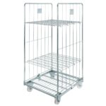 Zdjęcie produktu: Rollkontener (rollcage, rollbox) wózek siatkowy transportowy Mega-M Universal dwie ściany dwie półki ocynkowany