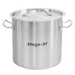 Zdjęcie produktu: Garnek ze stali nierdzewnej wysoki z pokrywką Mega-M STANDARD 12L 25x25 cm