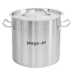Zdjęcie produktu: Garnek ze stali nierdzewnej wysoki z pokrywką Mega-M STANDARD 12L 25x25 cm