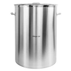 Zdjęcie produktu: Garnek ze stali nierdzewnej AISI 443 wysoki z pokrywką Mega-M PRO 225L 60x80 cm