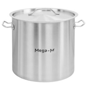 Zdjęcie produktu: Garnek ze stali nierdzewnej wysoki z pokrywką Mega-M STANDARD 25L 32x32 cm