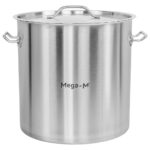 Zdjęcie produktu: Garnek ze stali nierdzewnej wysoki z pokrywką Mega-M STANDARD 50L 40x40 cm