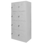 Zdjęcie produktu: Szafka skrytkowa BHP Mega-M 8 skrytek 80x50x180 cm szara