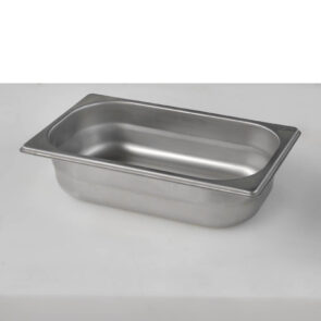Zdjęcie produktu: Pojemnik GN 1/4 ze stali nierdzewnej 26,5x16,2x6,5 cm