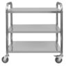 Wózek gastronomiczny kelnerski 75x40x90 cm Mega-M STANDARD 3 półki stal nierdzewna MTP004688