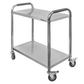 Zdjęcie produktu: Wózek gastronomiczny kelnerski 85x45x90 cm Mega-M STANDARD 2 półki stal nierdzewna