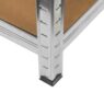 Regał magazynowy Mega-M BASIC H-205 cm L-100 cm G-40 cm 5 półek z MDF 4 mm 175 kg ocynk