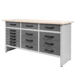 Zdjęcie produktu: Stół warsztatowy z 15 szufladami Mega-M HANDYMAN S-160 cm G-60 cm H-85 cm grafit