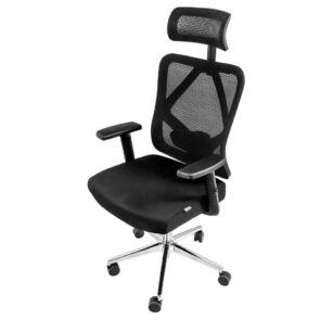 Zdjęcie produktu: Fotel biurowy obrotowy FURVERO Eclipse BM/A3D/L3D/H2D czarny spełnia wymogi BHP