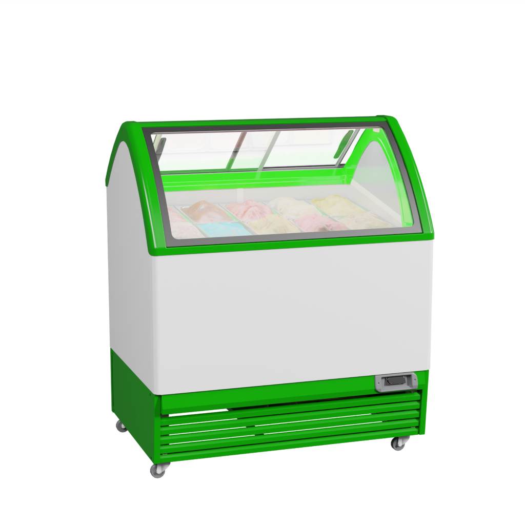 witryna mroźnicza do sprzedaży i przechowywania lodów