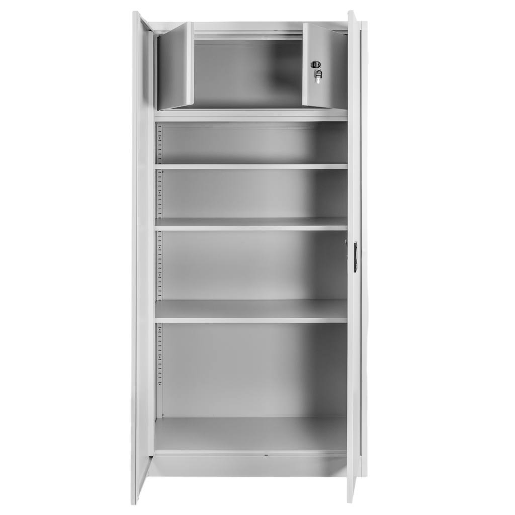 szafa biurowa metalowa, szafa na akta metalowa, szafa biurowa Mega-M, szafa aktowa z pełnymi drzwiami, szafa na dokumenty zamykana, szara szafa na dokumenty, metalowa szafa biurowa z drzwiami, szafa do przechowywania dokumentów, meble metalowe biurowe, szafa metalowa do biura, bezpieczna szafa na akta, wyposażenie biura, szafy do archiwum