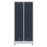Szafka BHP ubraniowa na podstawie z nóżkami grafitowy front S-80 cm